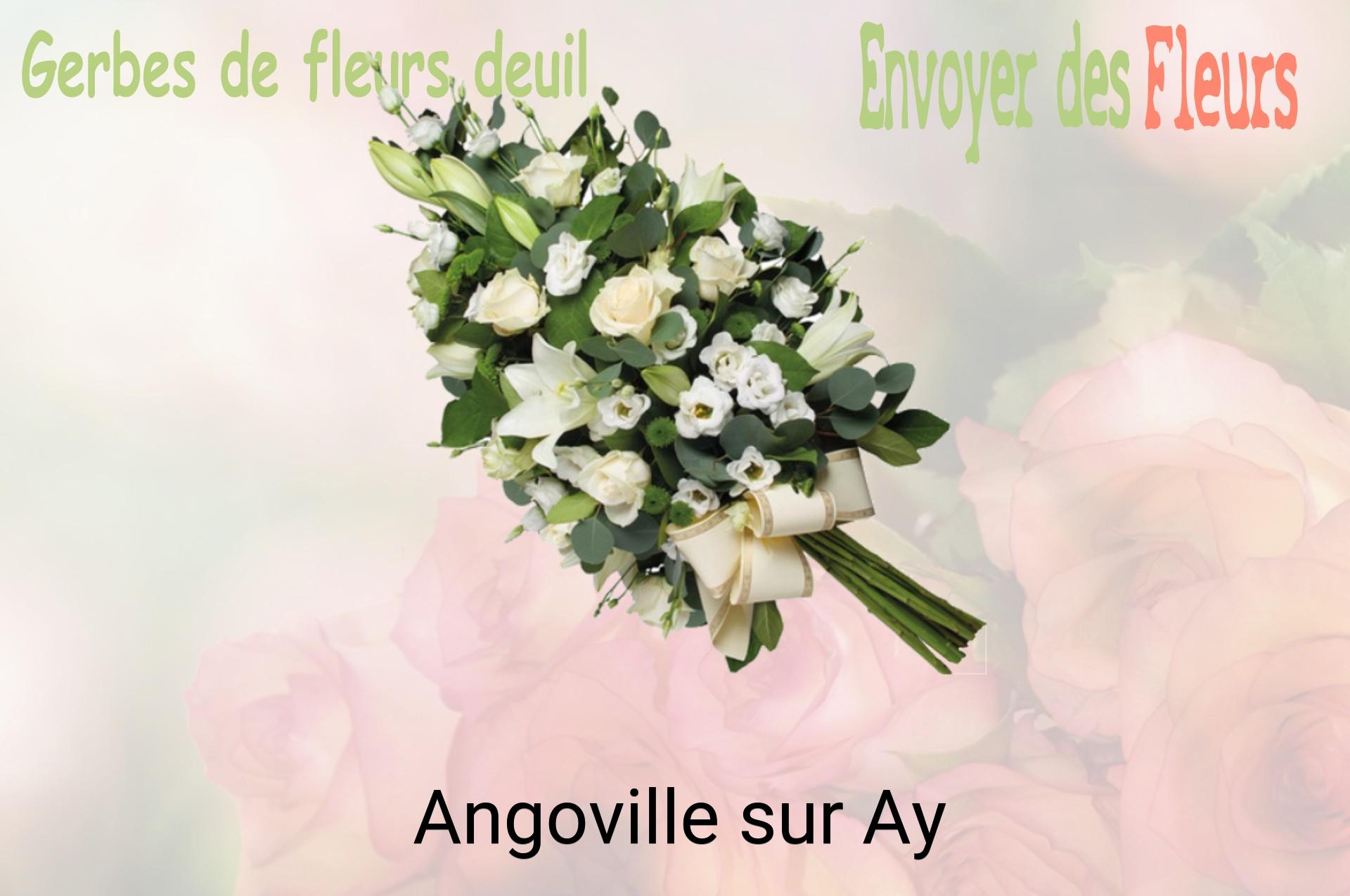 Gerbe de fleurs de deuil livrée à Angoville-sur-Ay